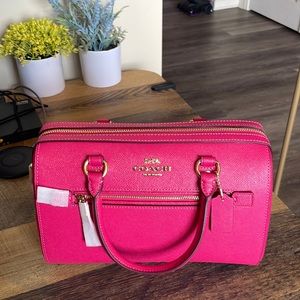 Coach Rowan Satchel - Bold Pink